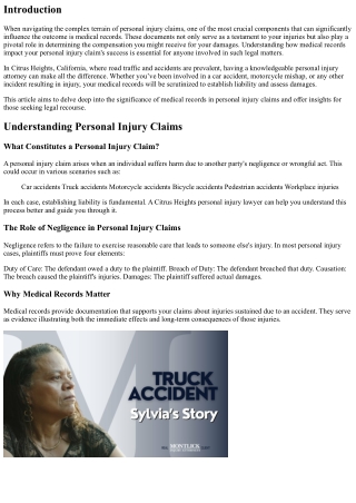 How Medical Records Impact Your Personal Injury Claim’s Success