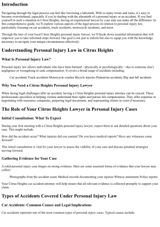 Navigating the Legal Process: A Guide from Your Citrus Heights Lawyer