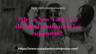 Why is New York City the ideal destination for enjoyment