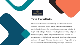 three crowns electric