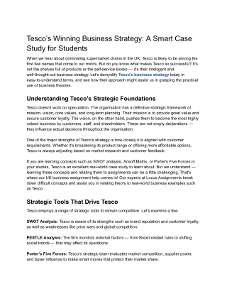 Tesco’s Winning Business Strategy_ A Smart Case Study for Students