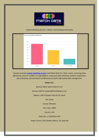 Contact Matching Services  Match, Clean & Merge Data Easily