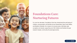 foundations care nurturing futures