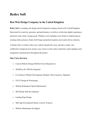Best Web Design Company in The United Kingdom
