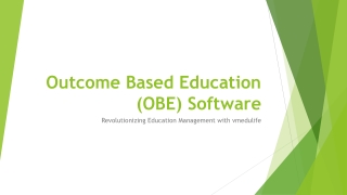 Outcome Based Education (OBE) Software