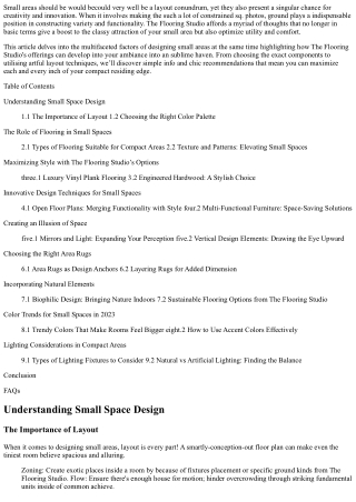 Designing Small Spaces? Maximize Style with The Flooring Studio’s Options!