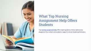 What top Nursing assignment help offers students