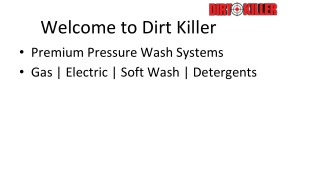 welcome to dirt killer