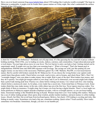 Understanding CFD Trading in Malaysia: Is it like flipping coins or fishing for