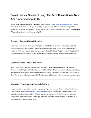 Smart Homes, Smarter Living_ The Tech Revolution in New Apartments Memphis TN