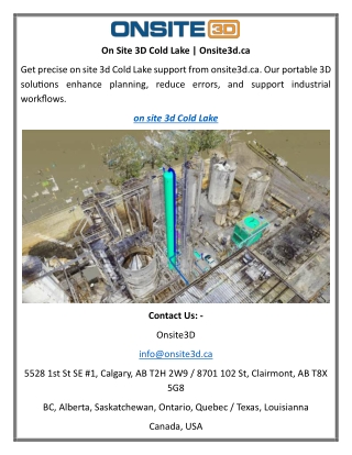 On Site 3D Cold Lake Onsite3d.ca