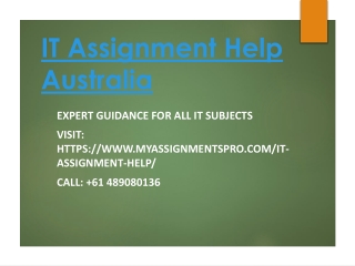 IT Assignment Help Australia