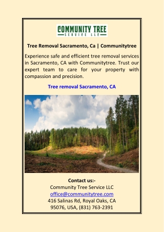 Tree Removal Sacramento, Ca Communitytree