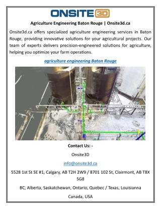 Agriculture Engineering Baton Rouge Onsite3d.ca