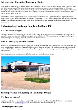 introduction the art of landscape design