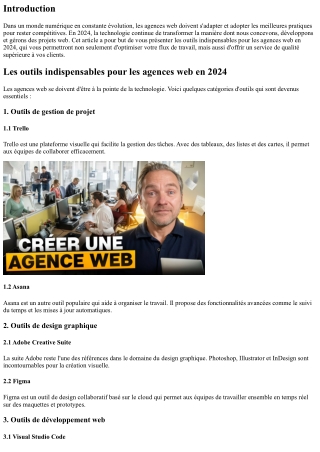 Les outils indispensables pour les agences web en 2024