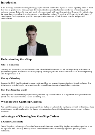 Advantages of Choosing Non Gamstop Casinos