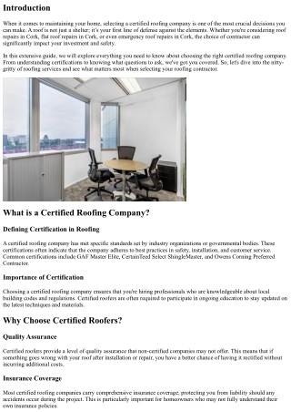 Choosing the Right Certified Roofing Company - What Matters Most?