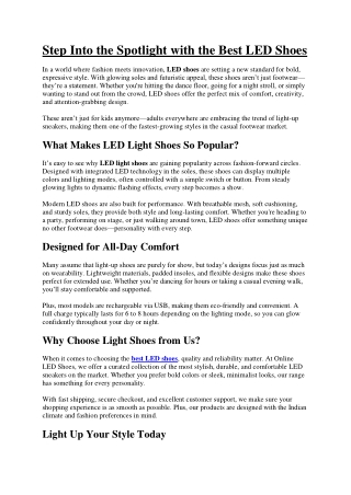 LED light shoes