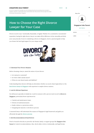 How to Choose the Right Divorce Lawyer for Your Case