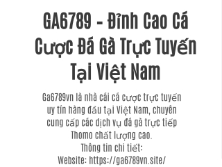 ga6789 nh cao c c c g tr c tuy n t i vi t nam