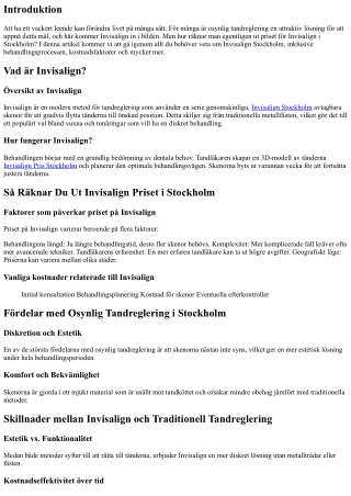 Så Räknar Du Ut Invisalign Priset i Stockholm
