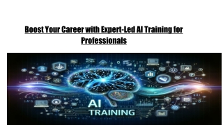 Boost Your Career with Expert-Led AI Training for Professionals