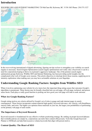 Understanding Google Ranking Factors: Insights from Wildfire SEO
