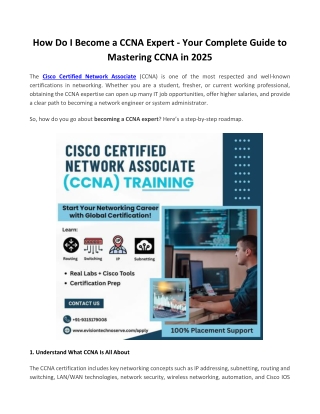How Do I Become a CCNA Expert - Your Complete Guide to Mastering CCNA in 2025