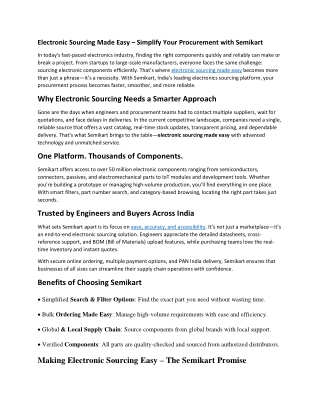 electronic sourcing made easy simplify your