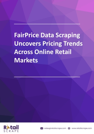 Unlocking Insights Using FairPrice Data Scraping Trends