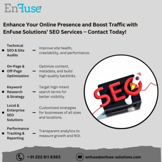 Enhance Your Online Presence and Boost Traffic with EnFuse’s SEO Services