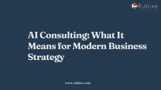 AI Consulting What It Means for Modern Business Strategy