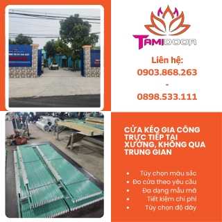 Cửa Kéo Gia Công Trực Tiếp Tại Xưởng, Không Qua Trung Gian