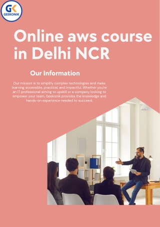 Online aws course in Delhi NCR