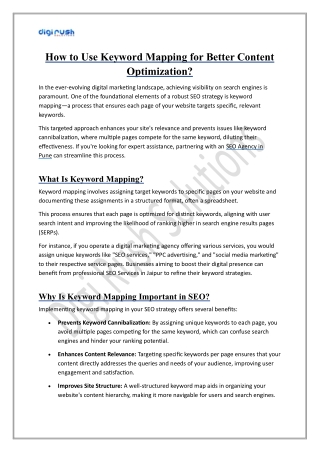 How to Use Keyword Mapping for Better Content Optimization