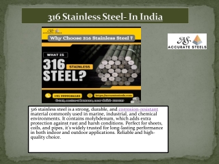 316 Stainless Steel I Price Per Kg