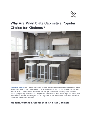 Why Are Milan Slate Cabinets a Popular Choice for Kitchens_