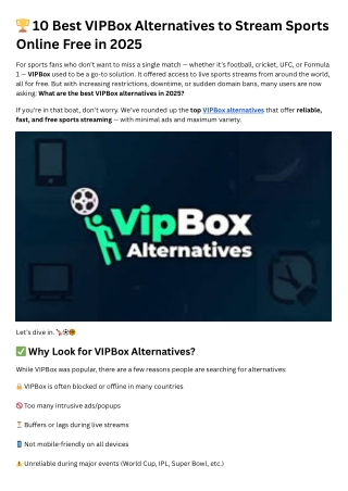VIPBox Alternatives