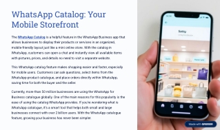 Create A Digital Storefront Using Whatsapp Catalog Feature