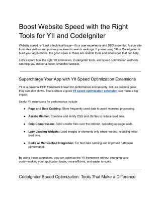 boost website speed with the right tools