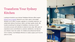 Transform Your Kitchen in Sydney - Multiplex Kitchens
