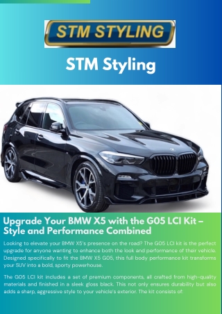 Upgrade Your BMW X5 with the G05 LCI Kit – Style and Performance Combined