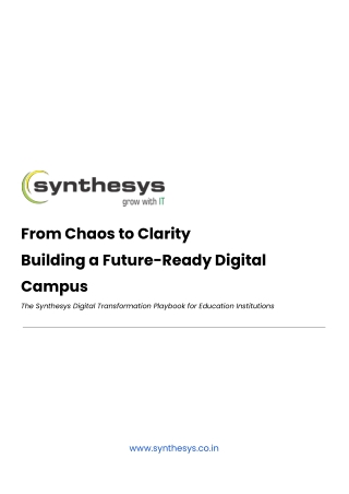 Digital Transformation Playbook for Education Institutions - Synthesys