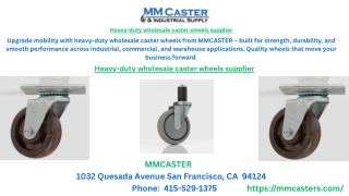 Heavy-duty wholesale caster wheels supplier