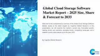 global cloud storage software market report 2025