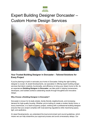Expert Building Designer Doncaster – Custom Home Design Services