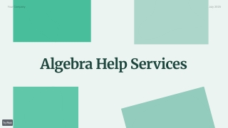 Score Better Grades with Expert Online Algebra Assignment Help Services