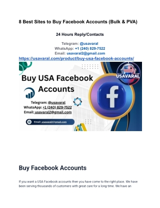 8 Best Sites to Buy Facebook Accounts (Bulk & PVA)