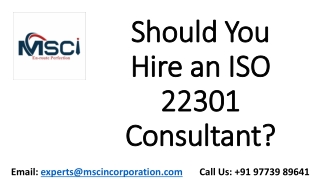 Should You Hire an ISO 22301 Consultant